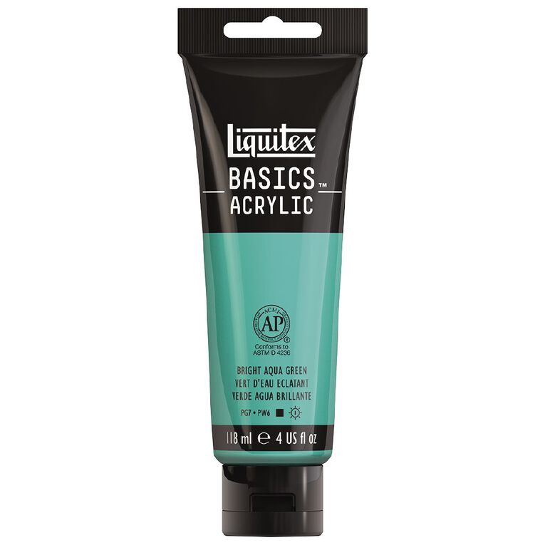 Liquitex Basics Acrylic 118ml Bright Aqua Green, , hi-res