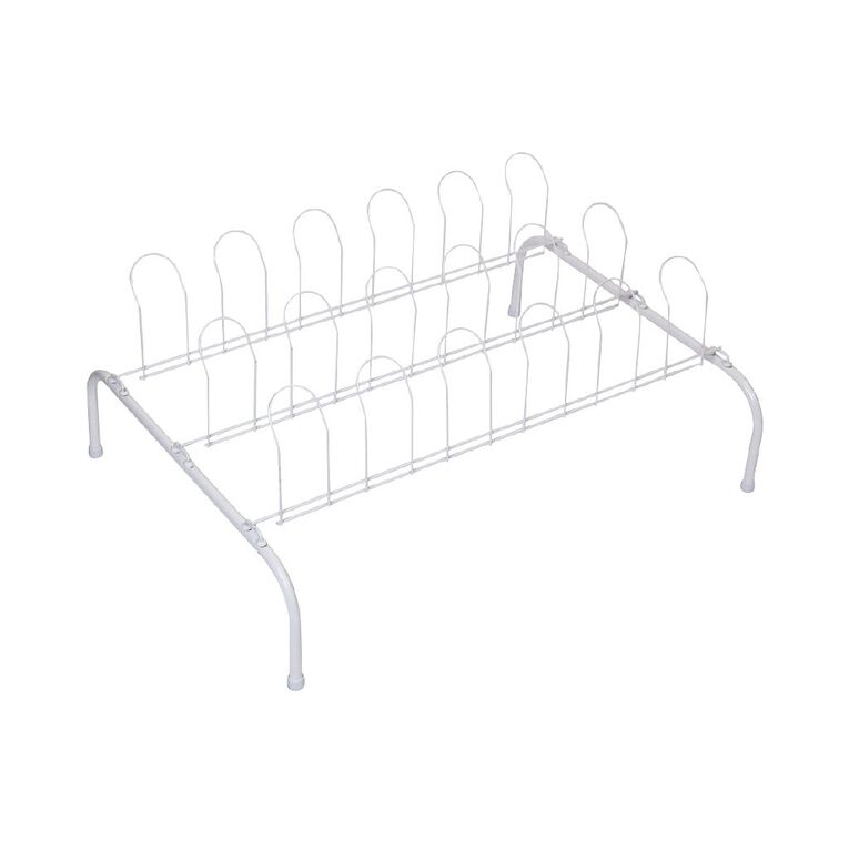 Floor Shoe Rack 9 White, , hi-res