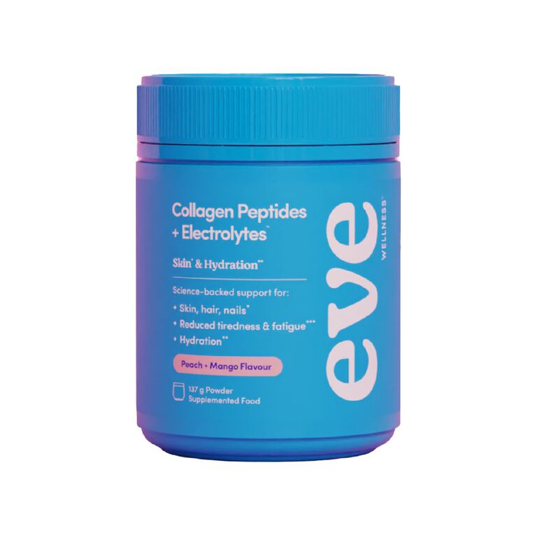 Eve Wellness Collagen Pep Electrolytes Peach Mango 137g, , hi-res