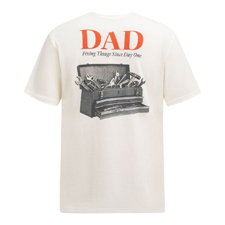 H&H Men's Fathers Day Tee, Cream, hi-res