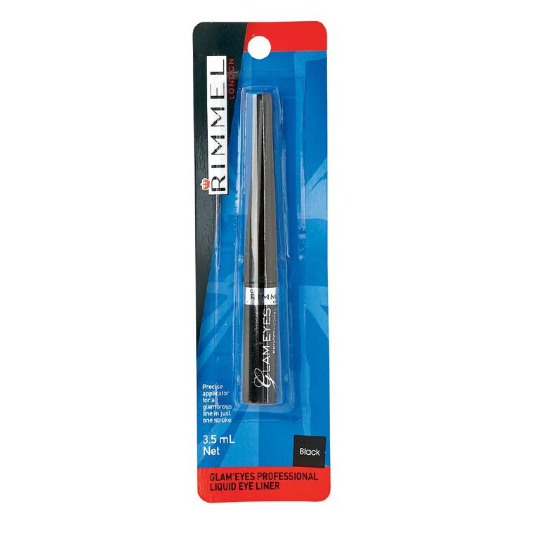 Rimmel Glam Eyes Professional Liquid Eyeliner Ebony Black, , hi-res