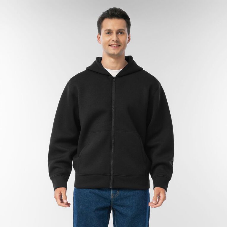 Garage Men's Zip-Thru Scuba Sweat, Black, hi-res