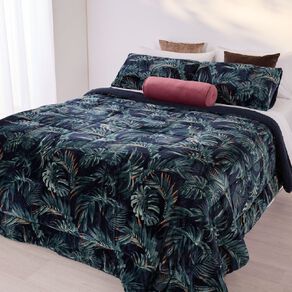 Living & Co 3 Piece Comforter Midnight Forest Multi-Coloured Super King