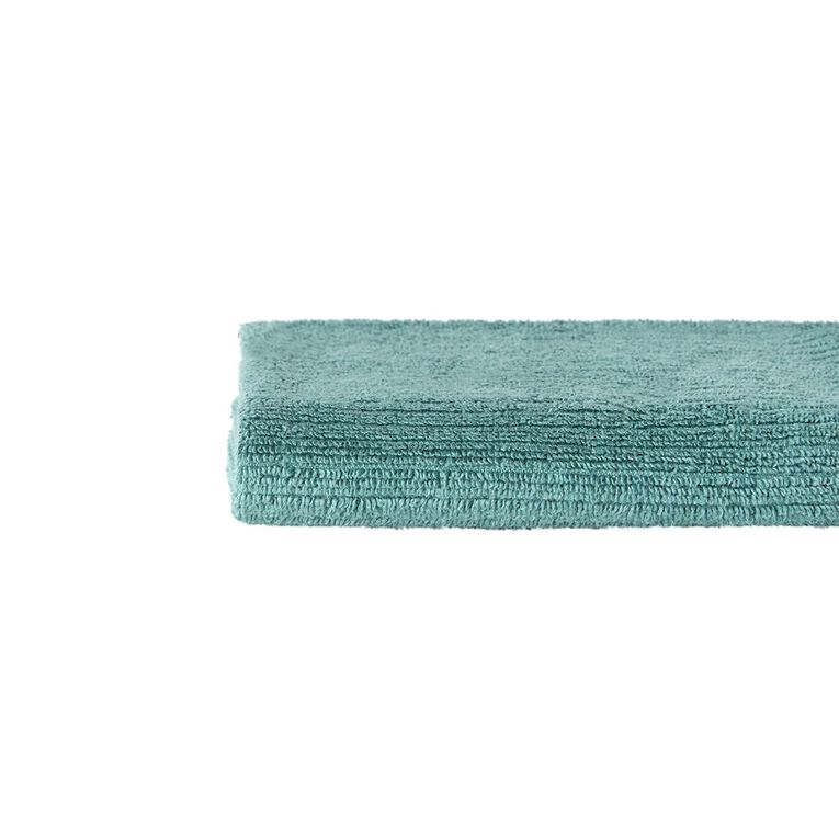 Living & Co Plush Ribbed Hand Towel Green 40cm x 65cm, Green, hi-res