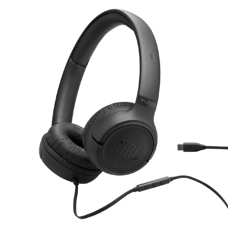 JBL JBL Tune 530 Wired USB-C On-Ear Headphones - Black, , hi-res