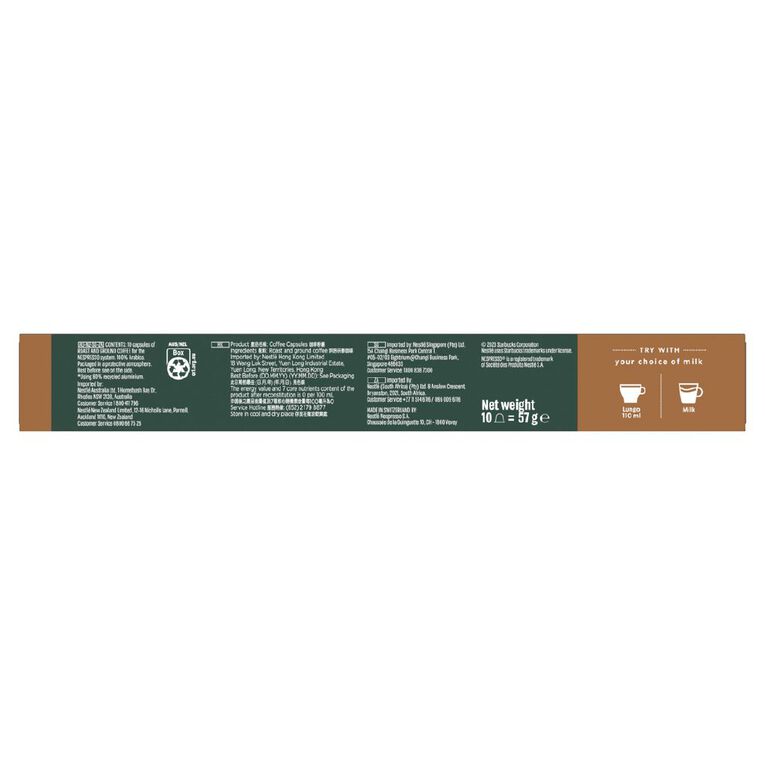 Starbucks by Nespresso Coffee Capsule House Blend Capsules 10 Pack 57g, , hi-res