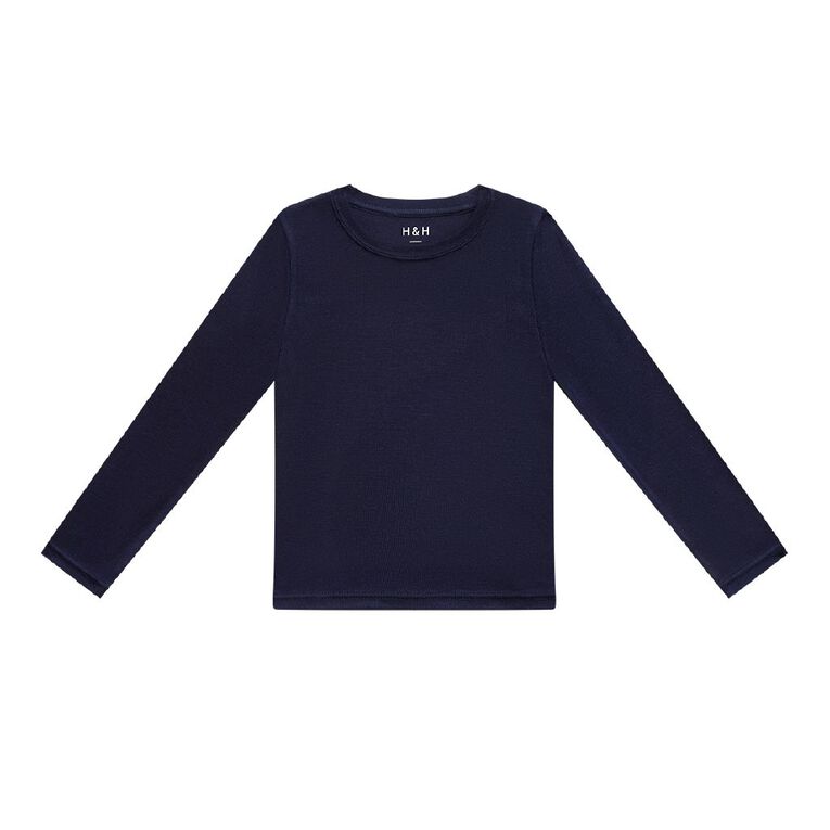 H&H Kids' Thermal Long Sleeve Tee, Blue Dark, hi-res