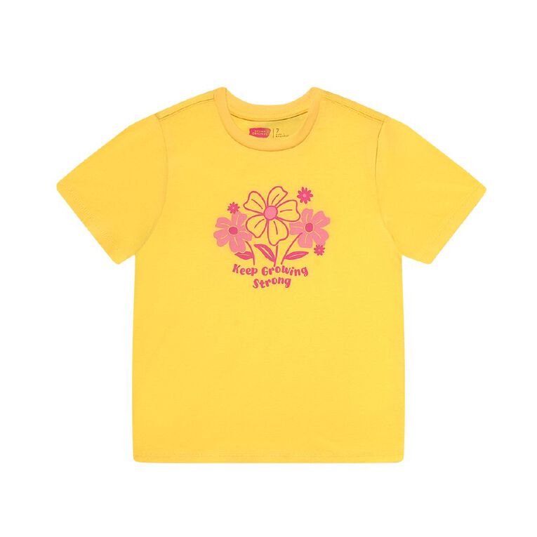 Young Original Short Sleeve Regular Fit Printed Tee, Yellow Mid, hi-res