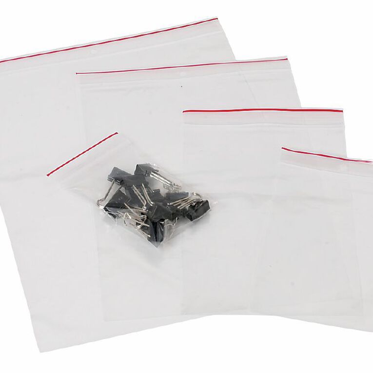 Esselte Zip Lock Bags 65mm x 75mm 50 Pack Clear, , hi-res