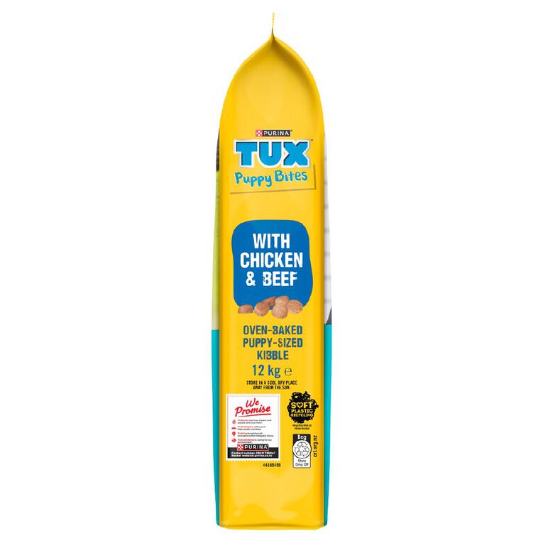 TUX Tasty Bites Puppy Chicken & Beef Dry Dog Food 12kg, , hi-res