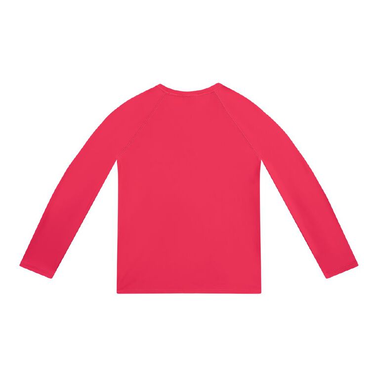 Young Original Long Sleeve Neon Rash Top, Pink Mid, hi-res