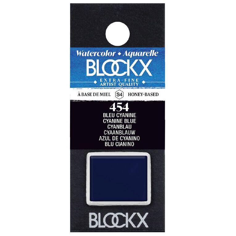 BLOCKX Watercolour Half Pan S4 454 Cyanine Blue, , hi-res