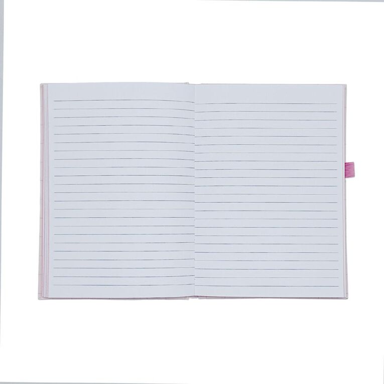 Uniti Clubhouse Notebook With Elastic Pen Holder Pink Light, , hi-res