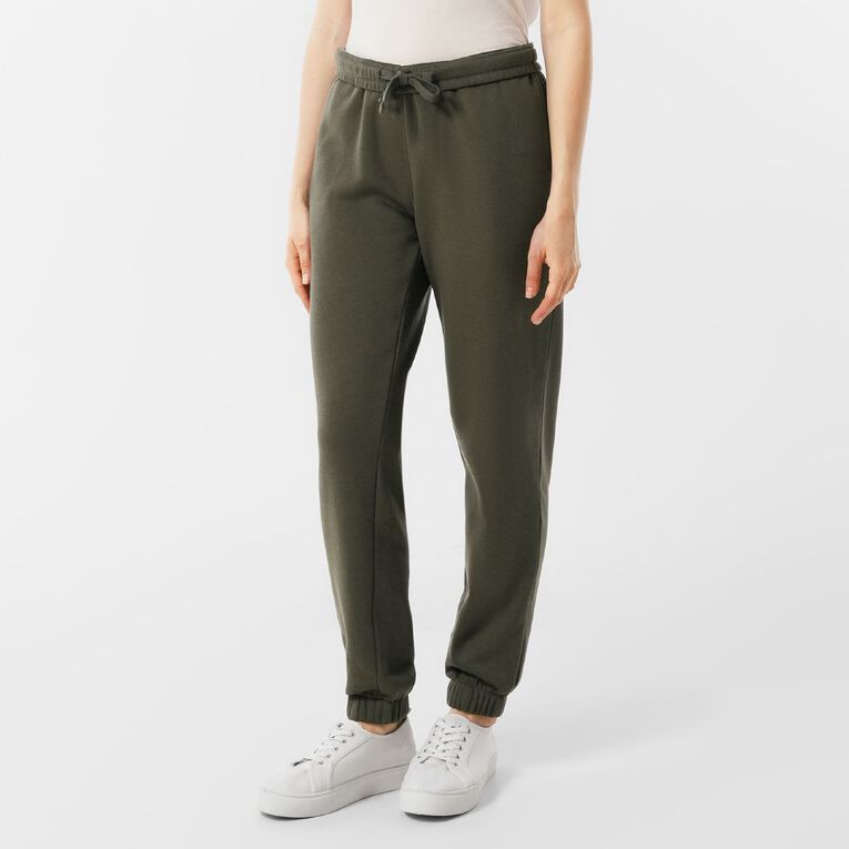 H&H Women's Essential Trackpants, Green Dark, hi-res