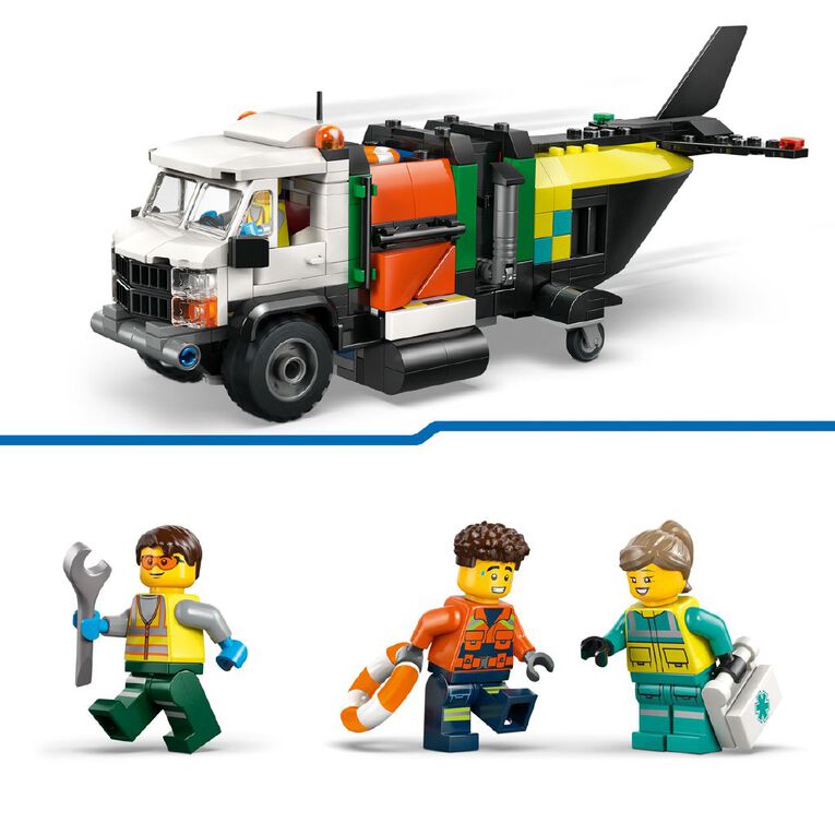 LEGO CITY Airplane Service Truck & Hovercraft Remix 60505, , hi-res