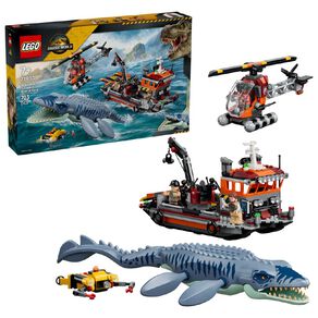 LEGO Jurassic World Mosasaurus Dinosaur Boat Attack 77983