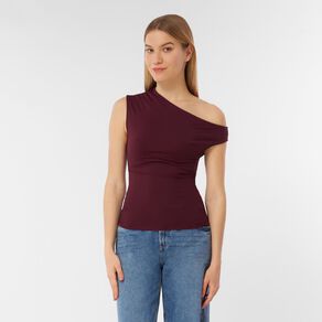H&H Women's Contour Off Shoulder Ruched Top