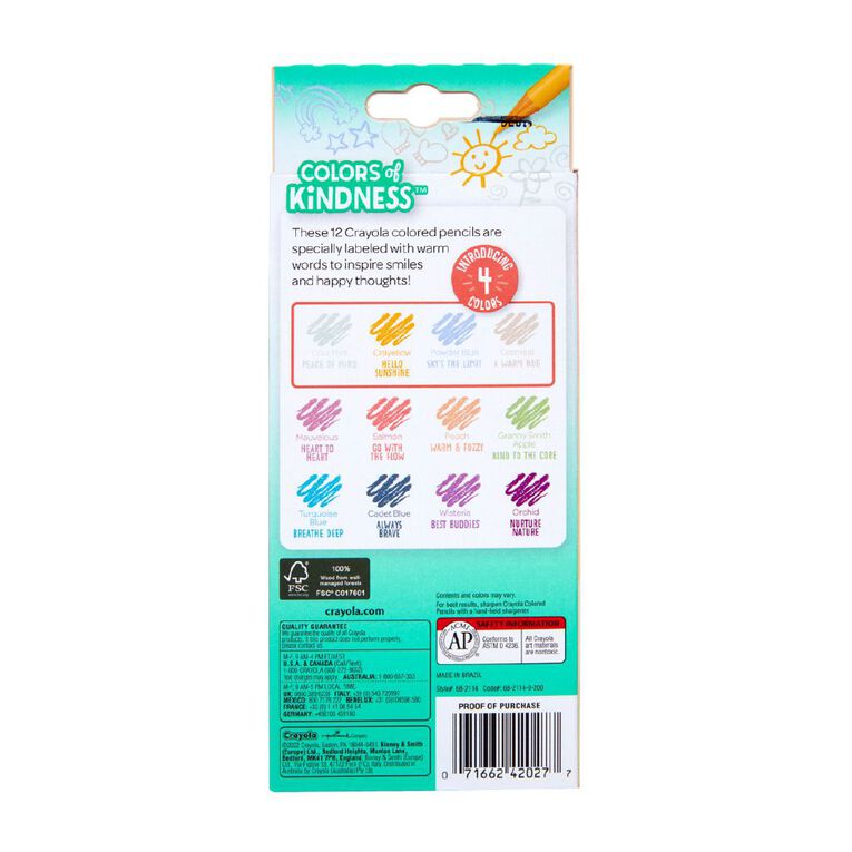 Crayola 12 Pack Colors of Kindness Colored Pencils, , hi-res