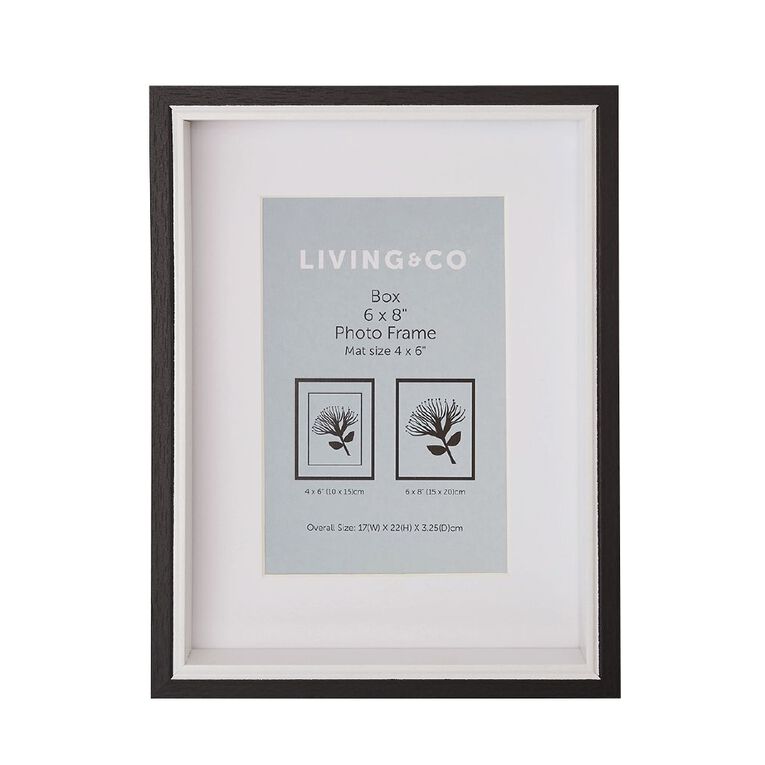 Living & Co Box Frame Black 8in x 10in, Black, hi-res