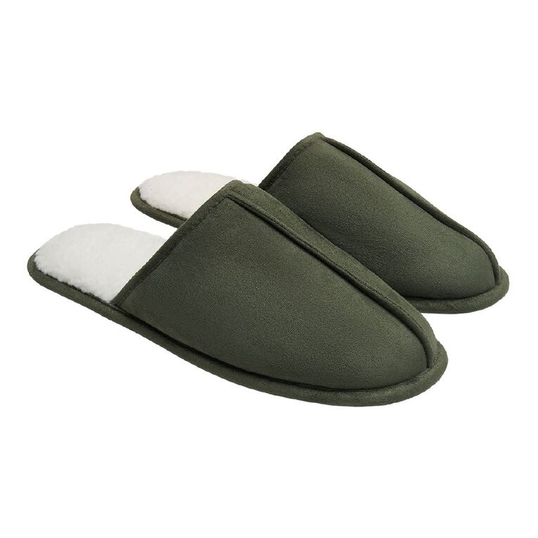 H&H Men's Regan Slip On Slippers, Khaki, hi-res