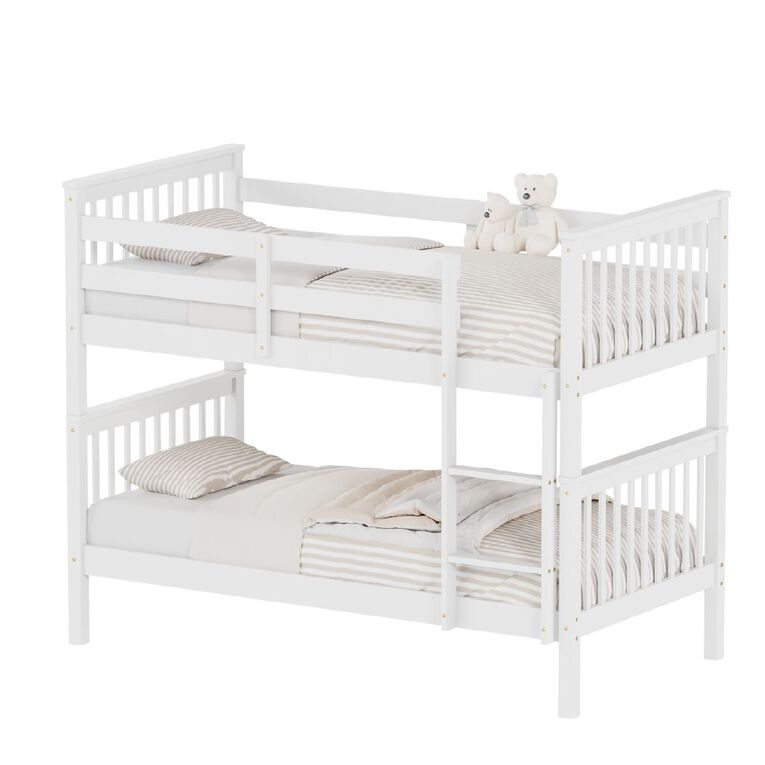 Living & Co Avery Pinewood Bunk Bed White, , hi-res