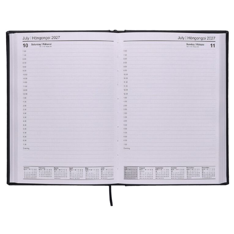 WS 2027 Diary A5 Day to Page Black, , hi-res