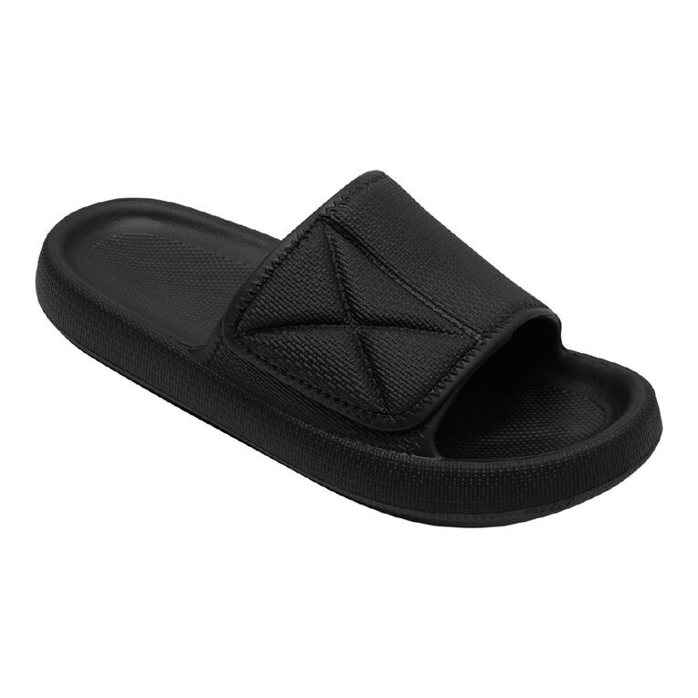 H&H Men's Max Slides, Black, hi-res