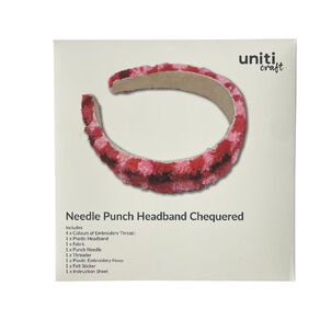 Uniti Craft Adults Needle Punch Headband Checkered