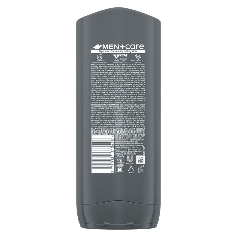 Dove Mens Body Wash Clean Comfort 400ml, , hi-res