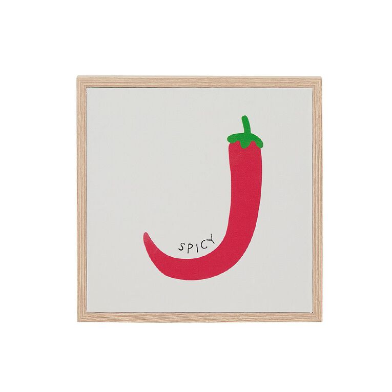 Living & Co Spicy Framed Canvas 25cm x 25cm, , hi-res