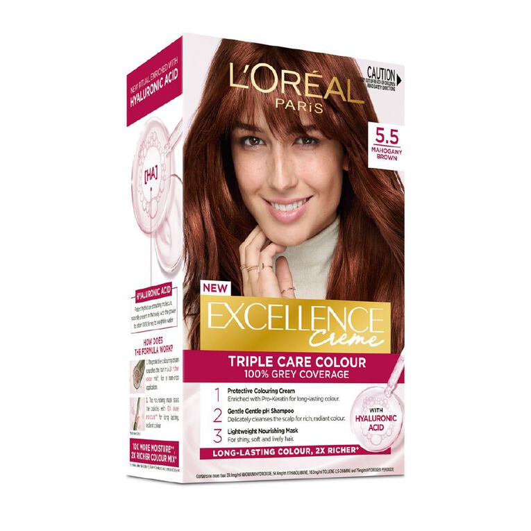 L'Oreal Paris Excellence Creme Hair Colour Mahogany Brown 5.5, , hi-res