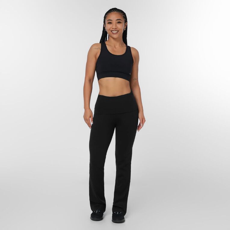 H&H Women's Jersey Flare Pants, Black, hi-res