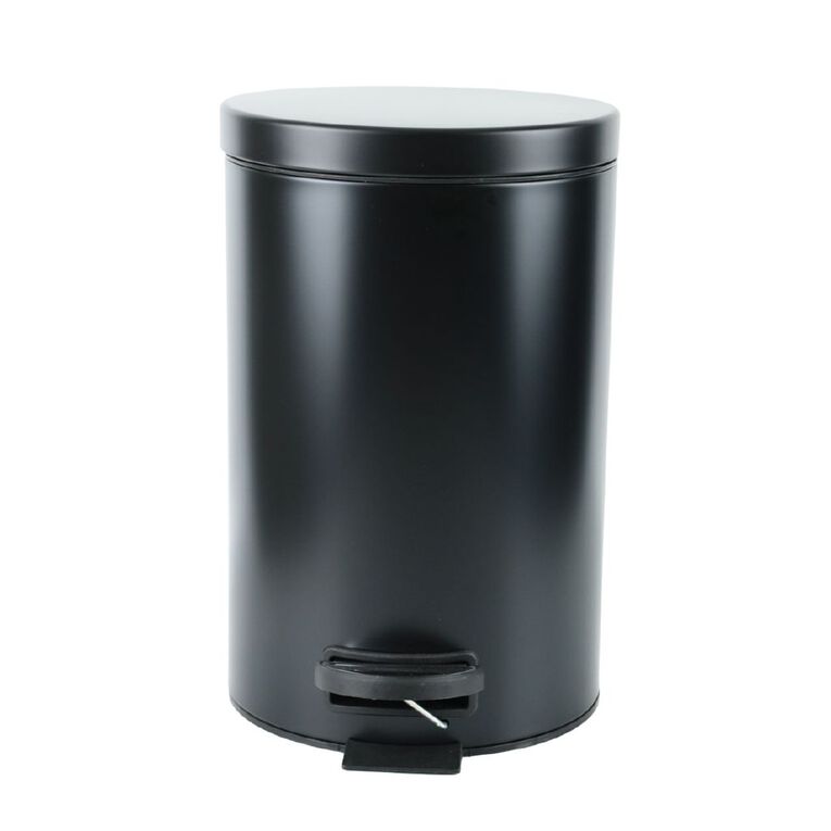 Living & Co Pedal Bin Black 12L, , hi-res