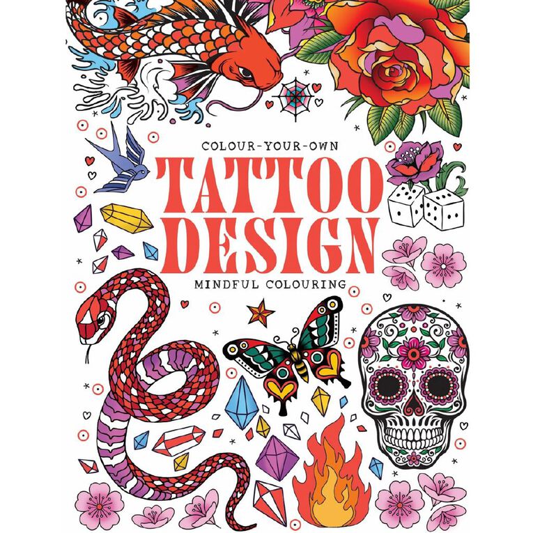Mindful Colouring: Tattoo Design, , hi-res