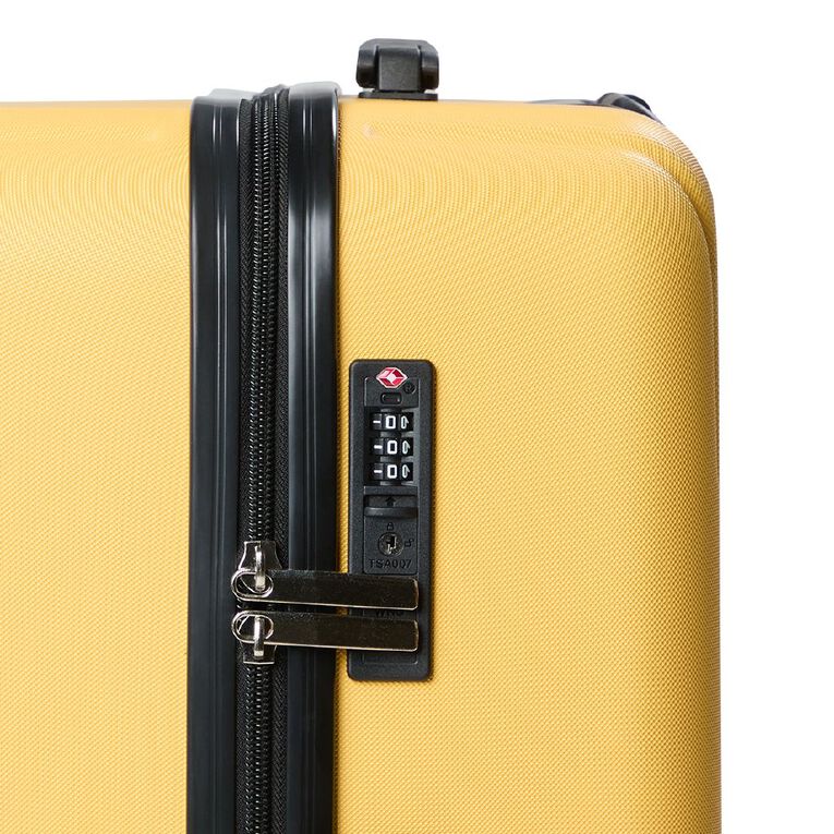 Living & Co Hard Textured Suitcases 2 Piece Set Misted Yellow, , hi-res