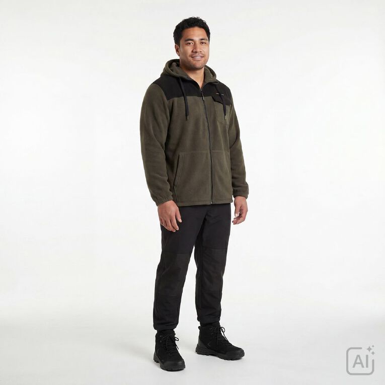 Back Country Adults' Hooded Zip Thru, Green Dark, hi-res
