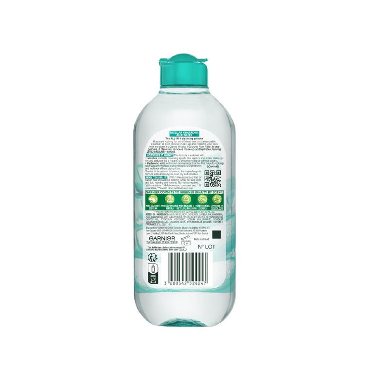 Garnier Hyaluronic Aloe Micellar Water 400ml, , hi-res