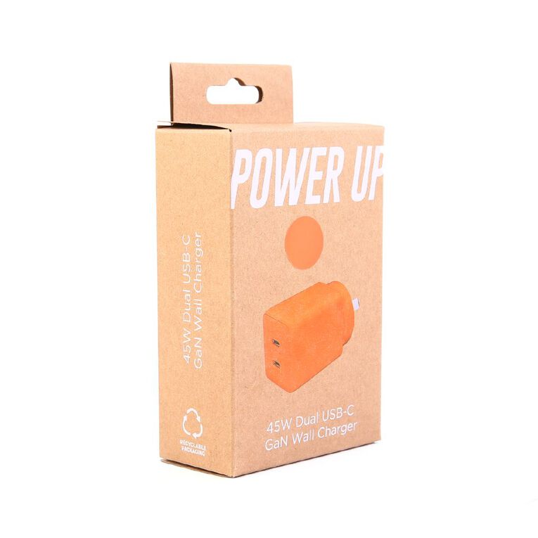 Tech.Inc PD 45W Dual USB-C Fast Charger Orange, , hi-res