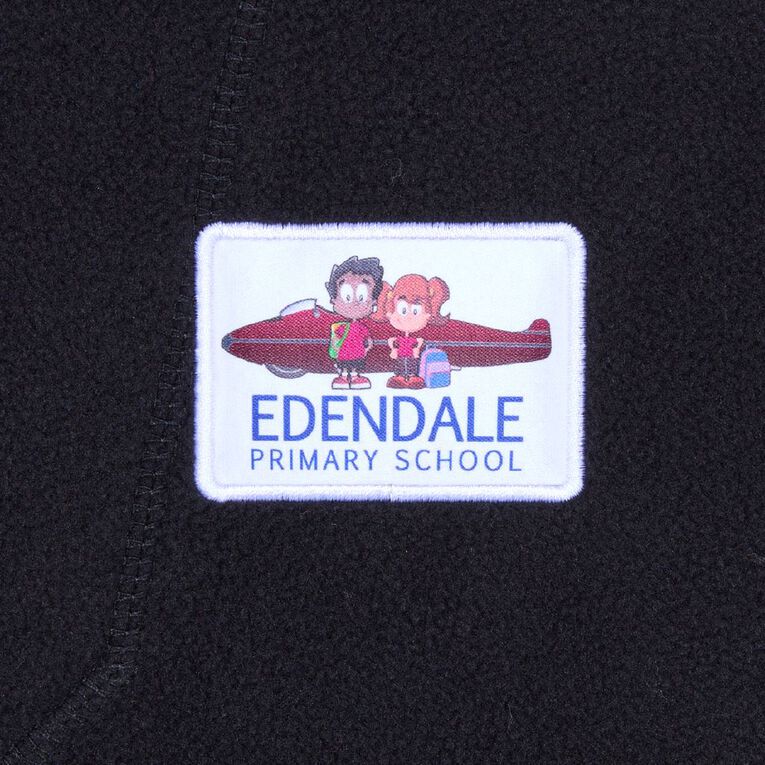 Schooltex Edendale Primary Polar Fleece Top with Badge, Black, hi-res