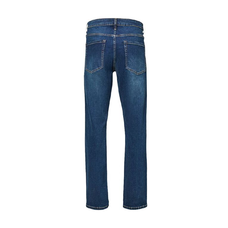 H&H Men's Straight Leg Jeans, Denim Dark, hi-res