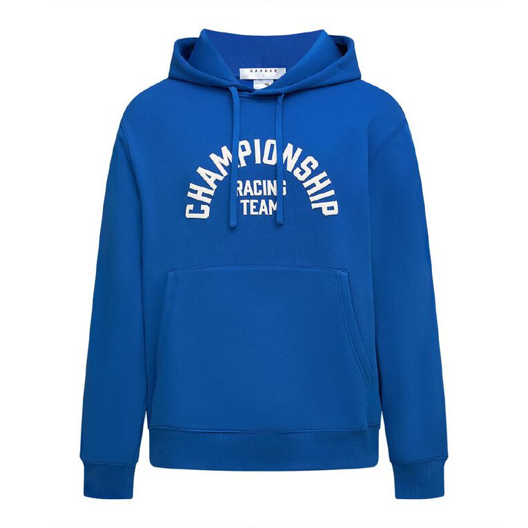 Garage Men's Graphic Hoodie Sweatshirt, Blue Mid, hi-res