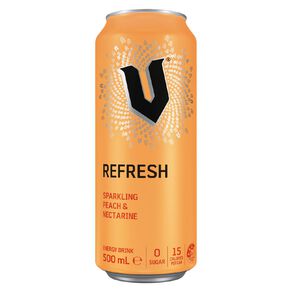 V Refresh Peach And Nectarine Can 500ml