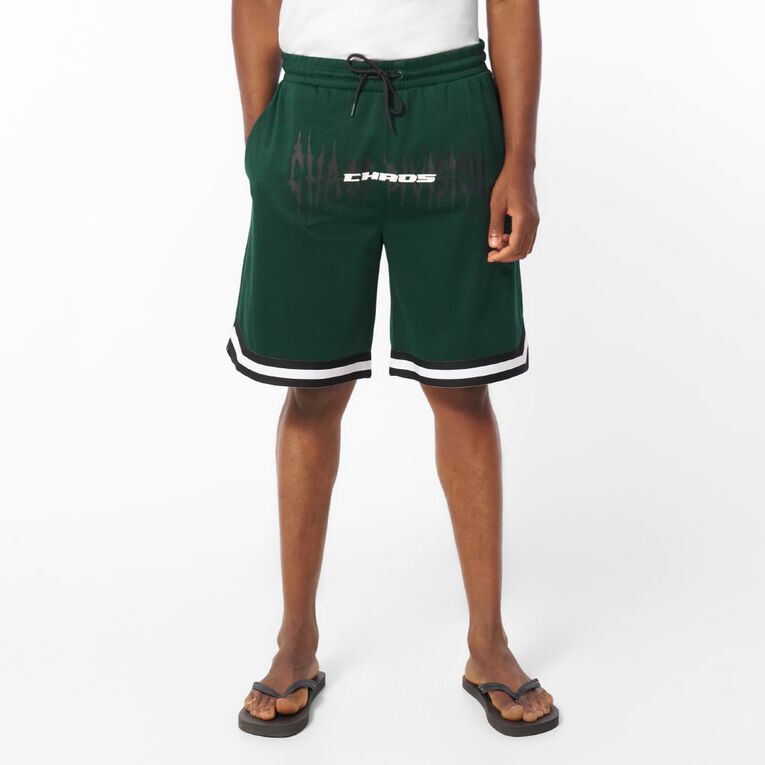 Garage Men's Basketball Shorts, Green Dark, hi-res