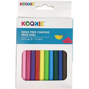 Kookie Mess Free Crayons 12 Pack