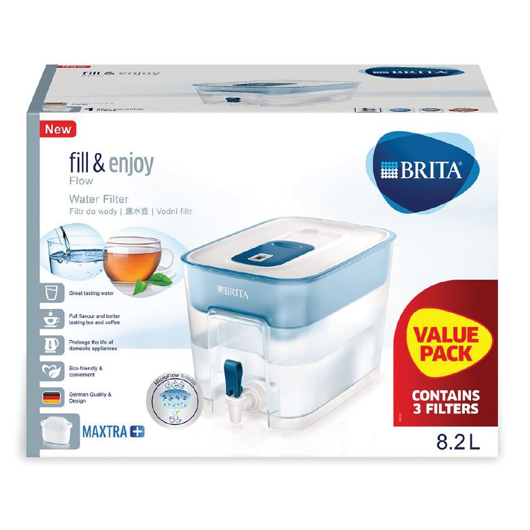 brita flow jug 8 2l with 3 maxtra filters white white the warehouse