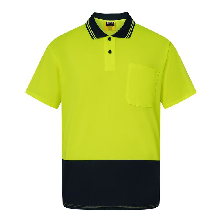 Rivet Men's Short Sleeve Polo, Yellow, hi-res