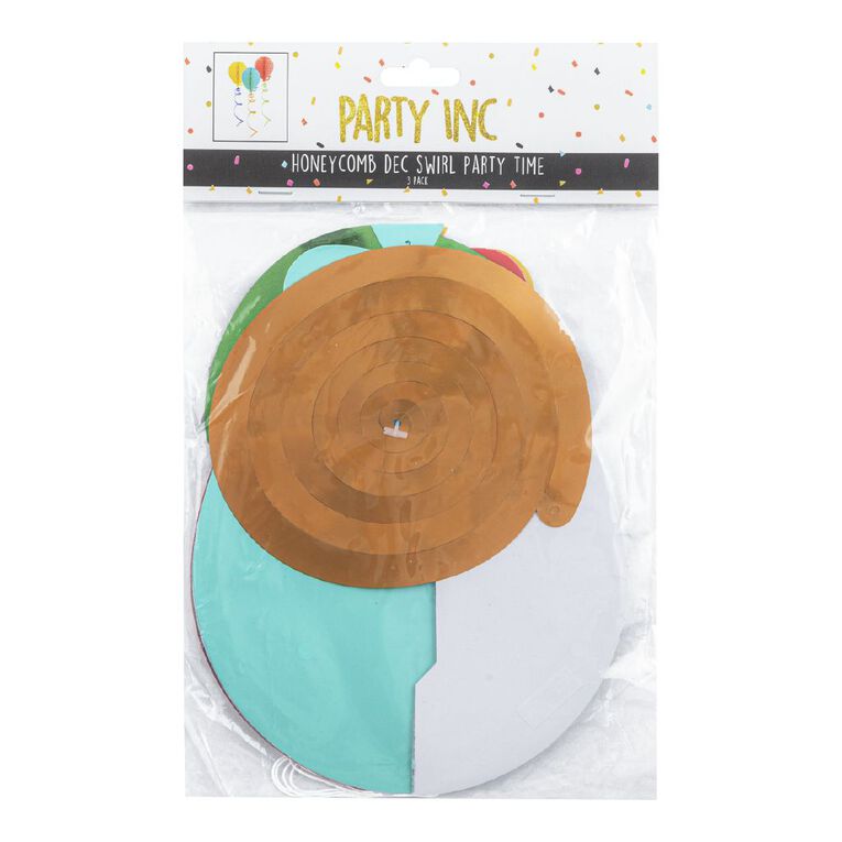 Party Inc Party Time Honeycomb Swirl Decoration, , hi-res