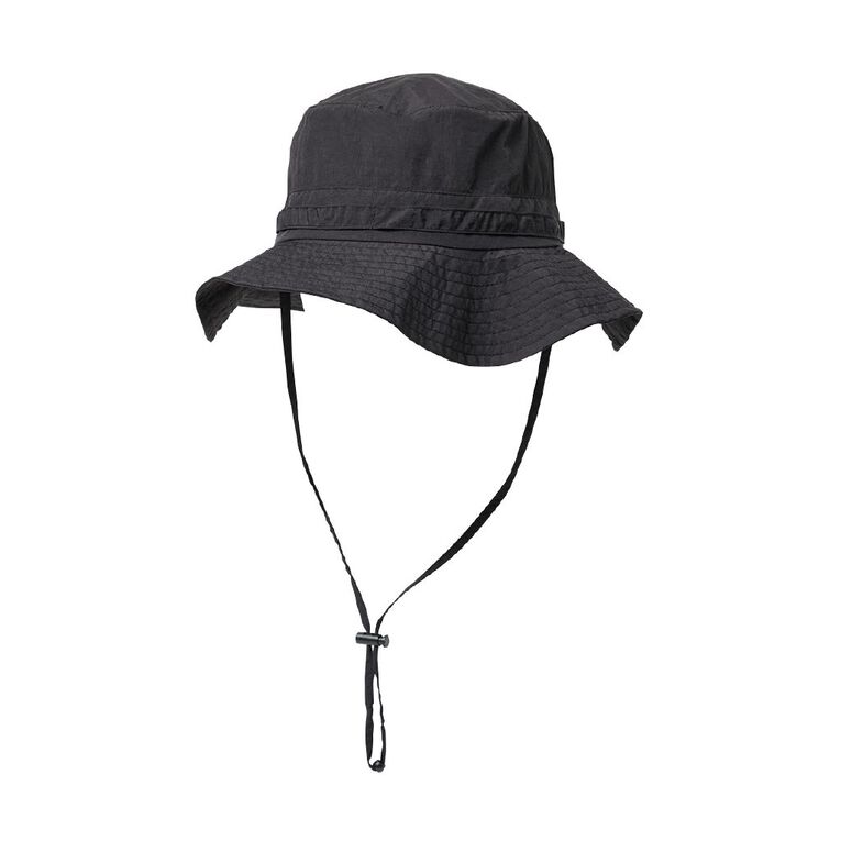 H&H Men's Packable Bucket Hat, Black, hi-res