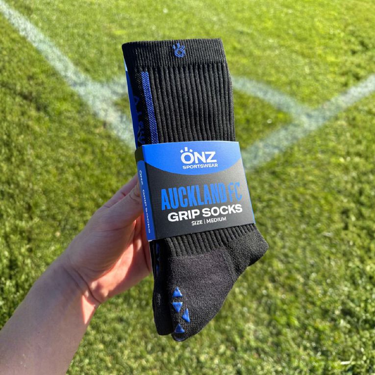 ONZ Auckland FC Grip Socks Black Small, Black, hi-res