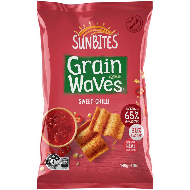 Sun Bites Grainwaves Sweet Chilli 140g, , hi-res